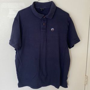 XL Organic Cotton Patagonia Navy Blue Collared Polo Shirt